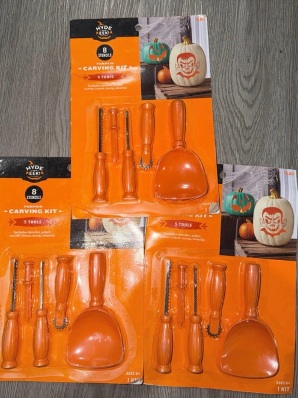 Orange Pumpkin Carving Kit - 5-Piece Set